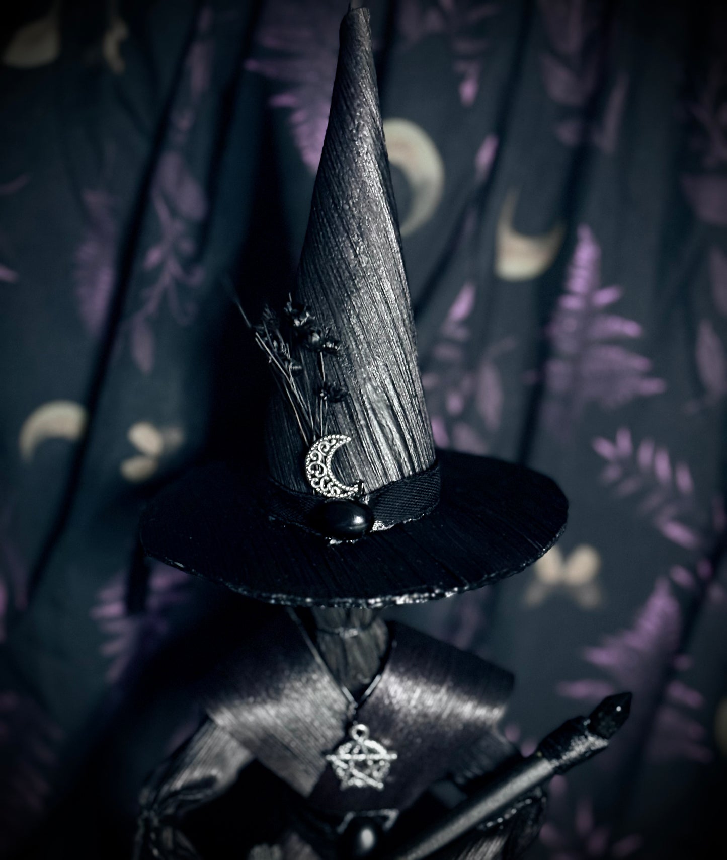 Pitch & Pentacle — Corn Husk Witch (All Black Edition)