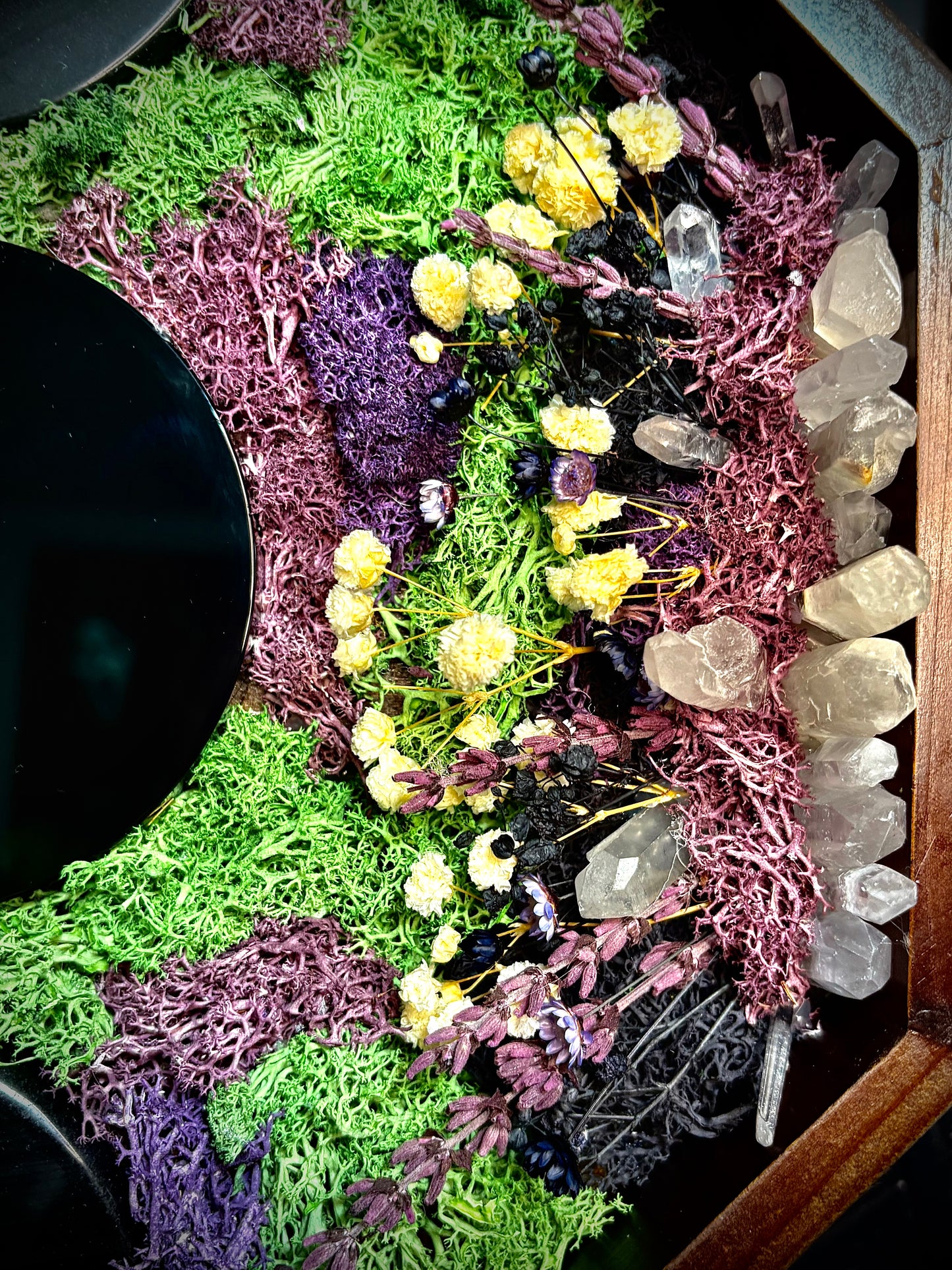 Veilbloom Triple Moon Scrying Mirror