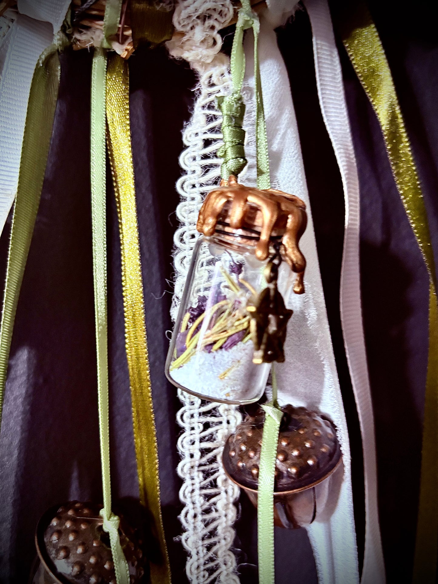 Lavender & Broomcorn Witch Bell Wreath