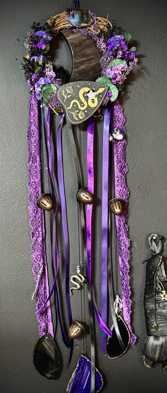 Serpent Veil Witch Bell Wreath