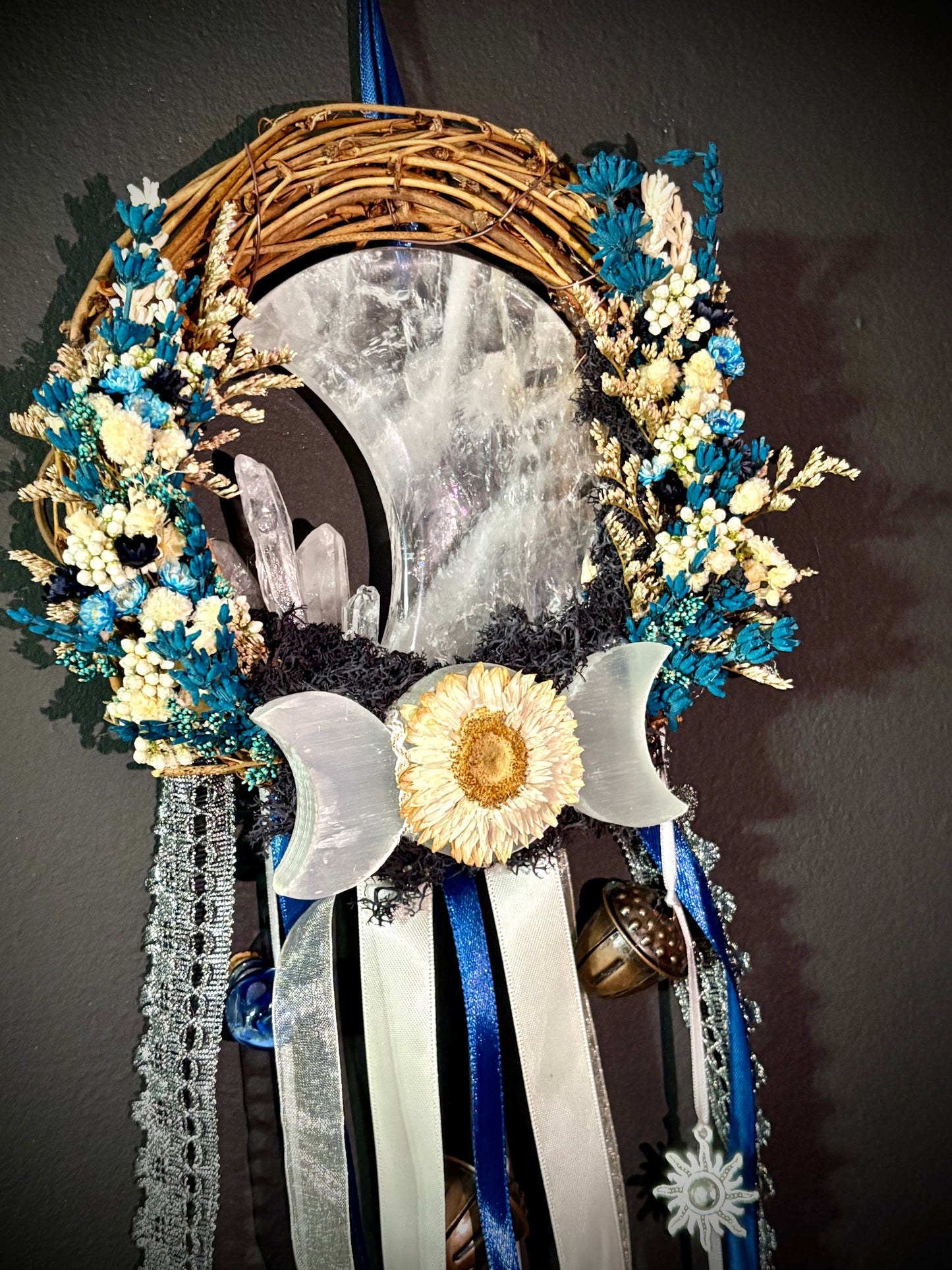 Celestial Moon Witch Bell Wreath