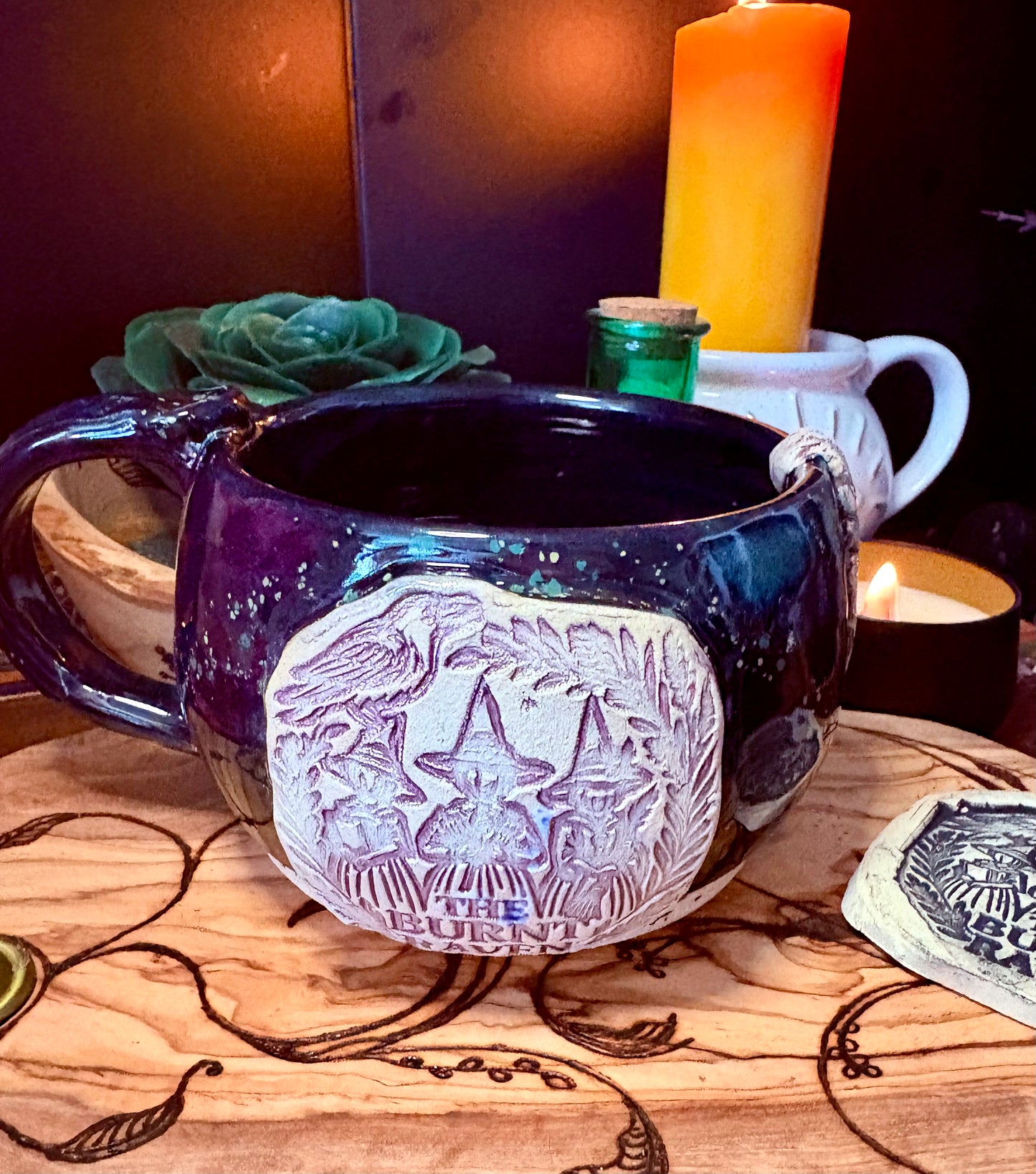The Burnt Raven Handmade Pottery Mug Made by Lorna Vincent of Laurel Highlands Pottery