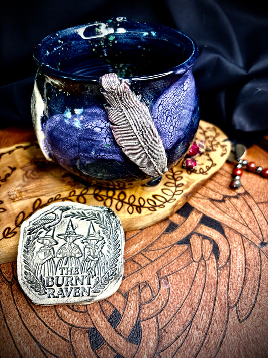The Burnt Raven Handmade Pottery Mug Made by Lorna Vincent of Laurel Highlands Pottery