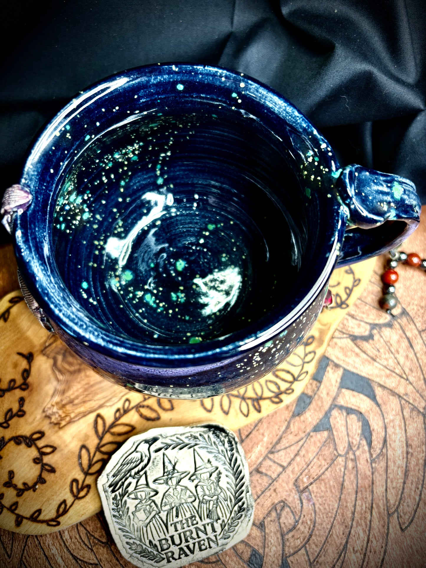 The Burnt Raven Handmade Pottery Mug Made by Lorna Vincent of Laurel Highlands Pottery