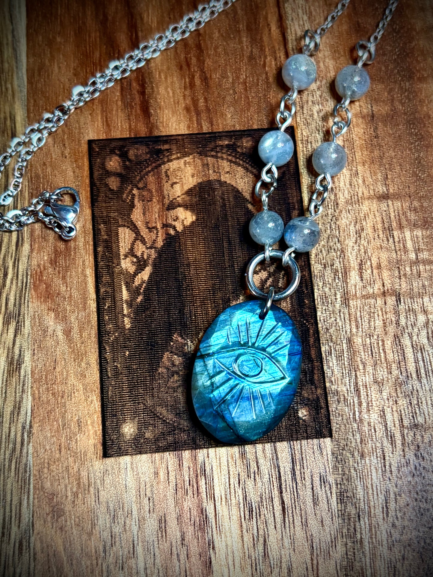 Evil Eye Labradorite Necklace