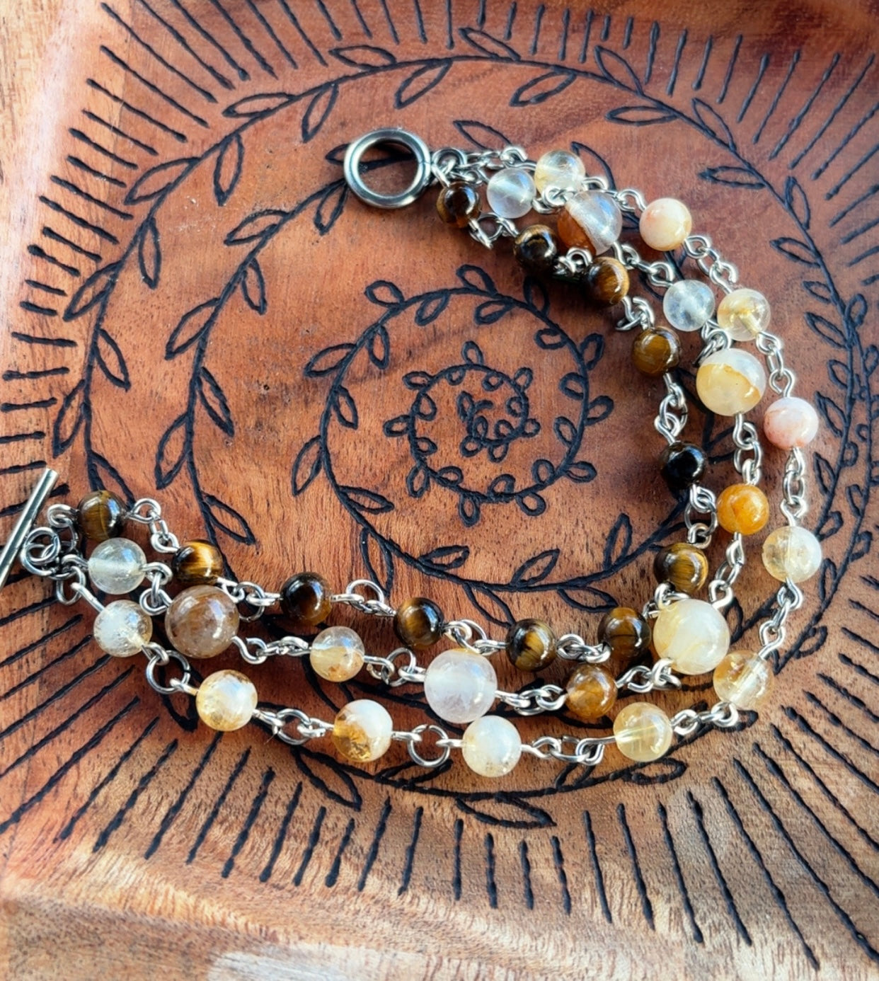 Citrine, Golden Healer & Tiger’s Eye Trinity Bracelet