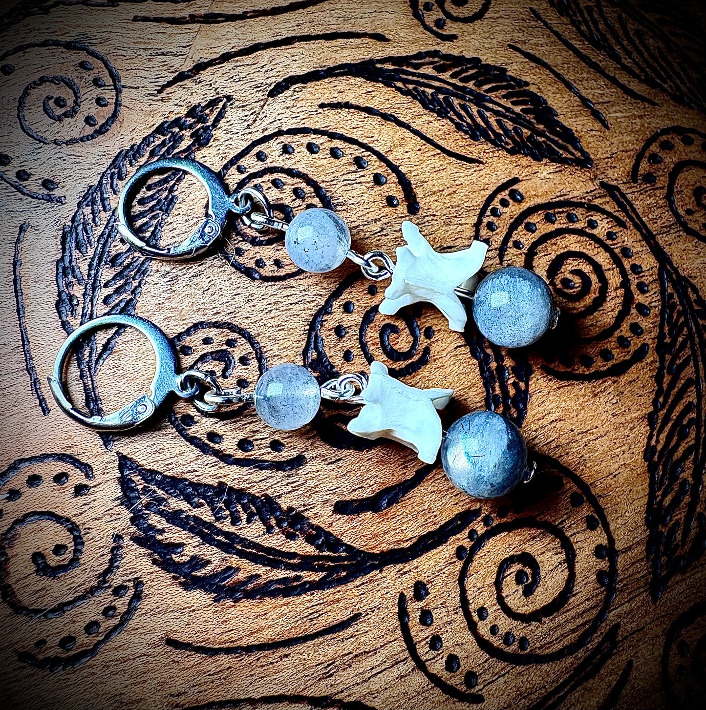 Rattlesnake Relic Labradorite Earrings