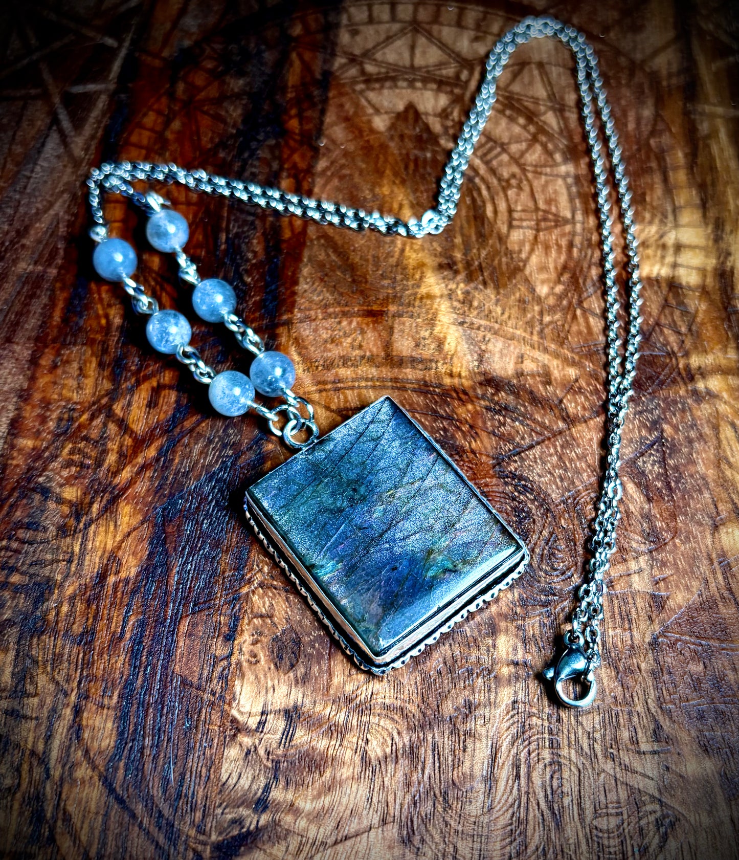 Purple Ember Labradorite Necklace