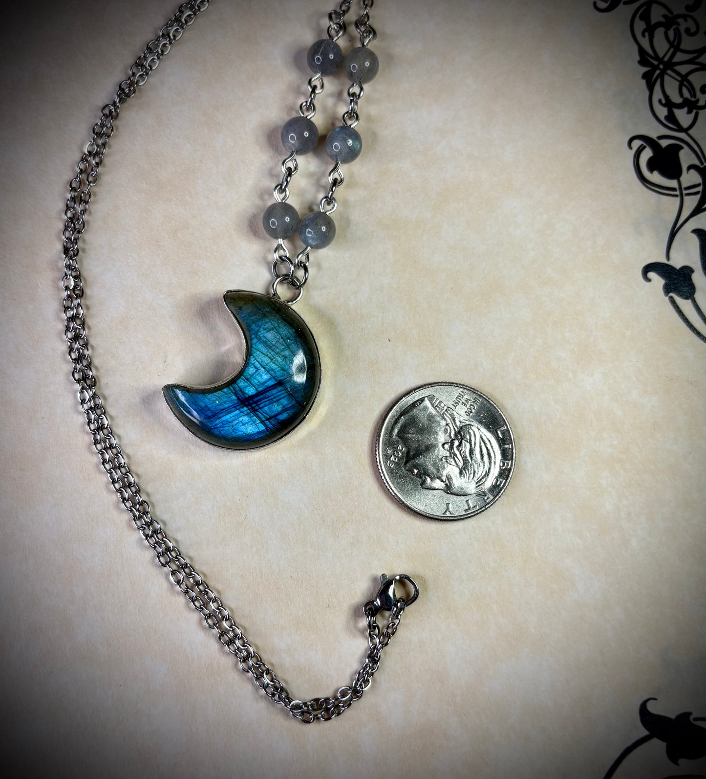 Labradorite Moon Necklace 2