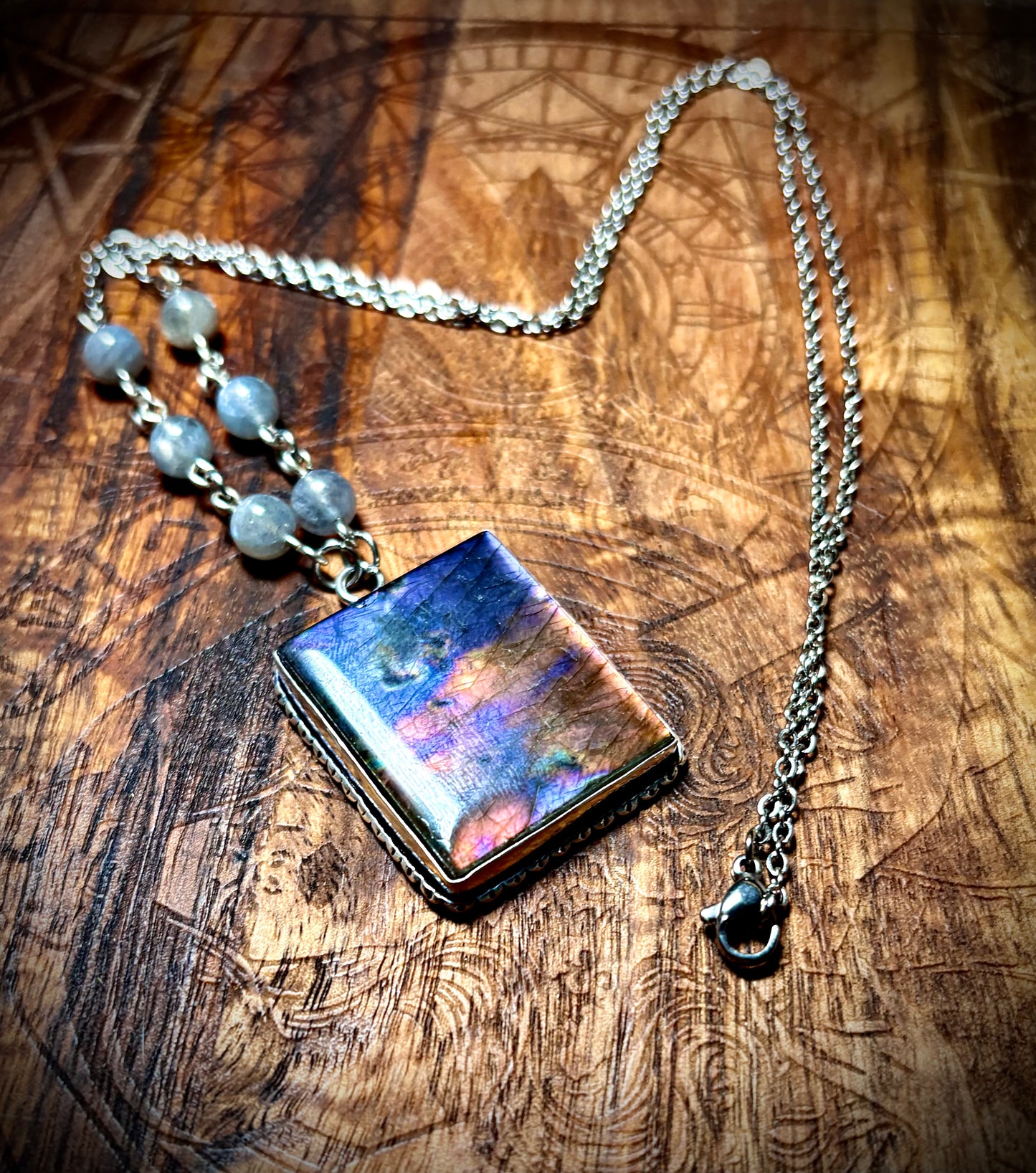 Purple Ember Labradorite Necklace