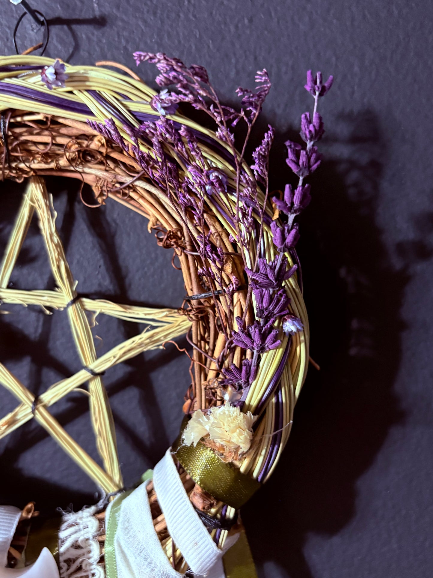 Lavender & Broomcorn Witch Bell Wreath