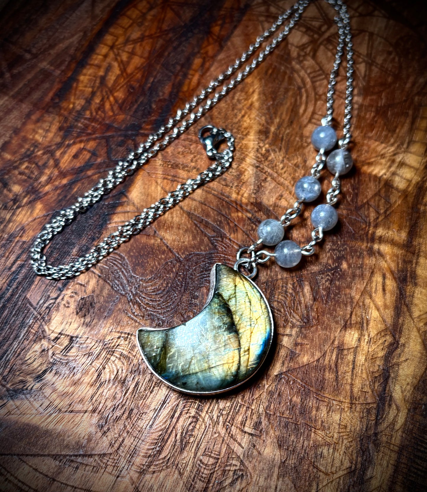 Golden Moon Labradorite Necklace