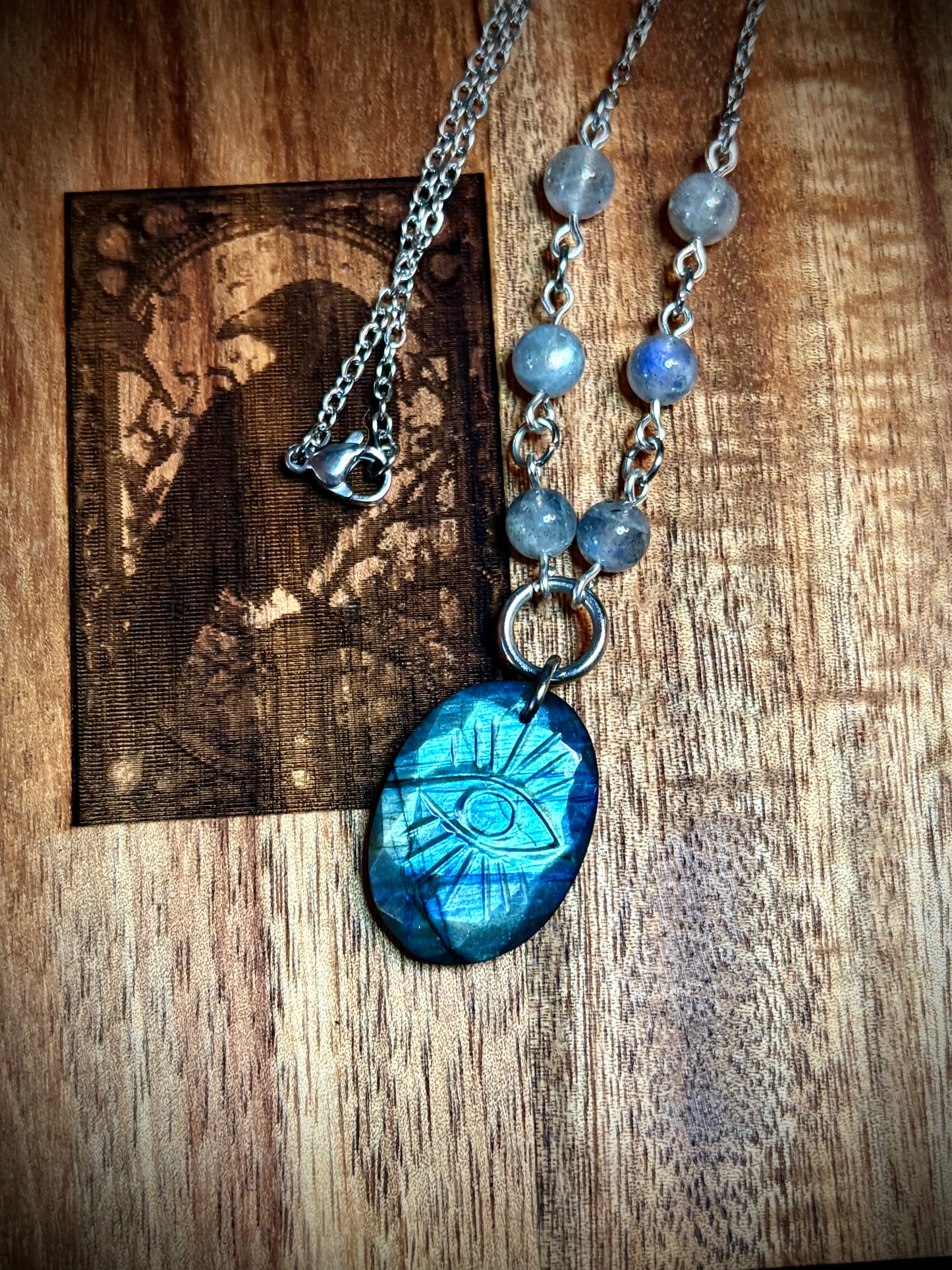 Evil Eye Labradorite Necklace