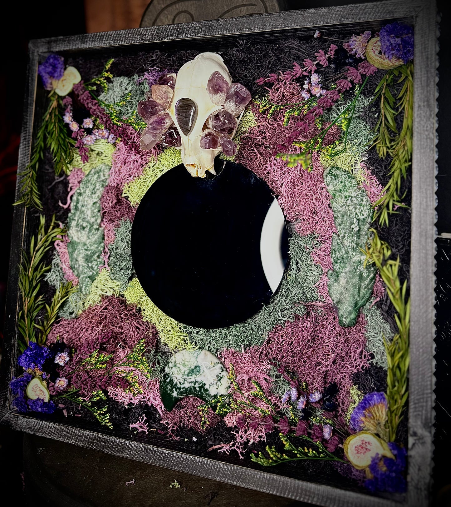The Lavender Familiar Scrying Mirror