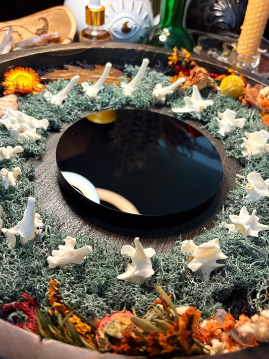 Autumn Fox Veil Scrying Mirror