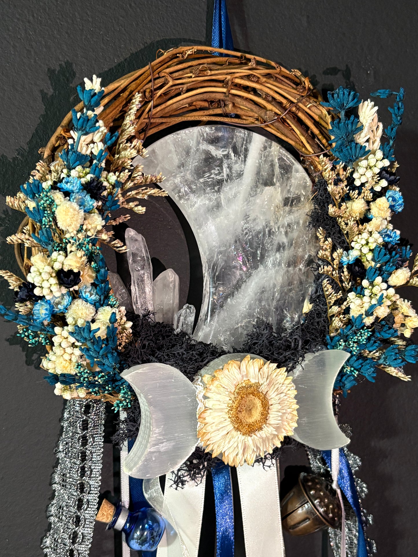 Celestial Moon Witch Bell Wreath