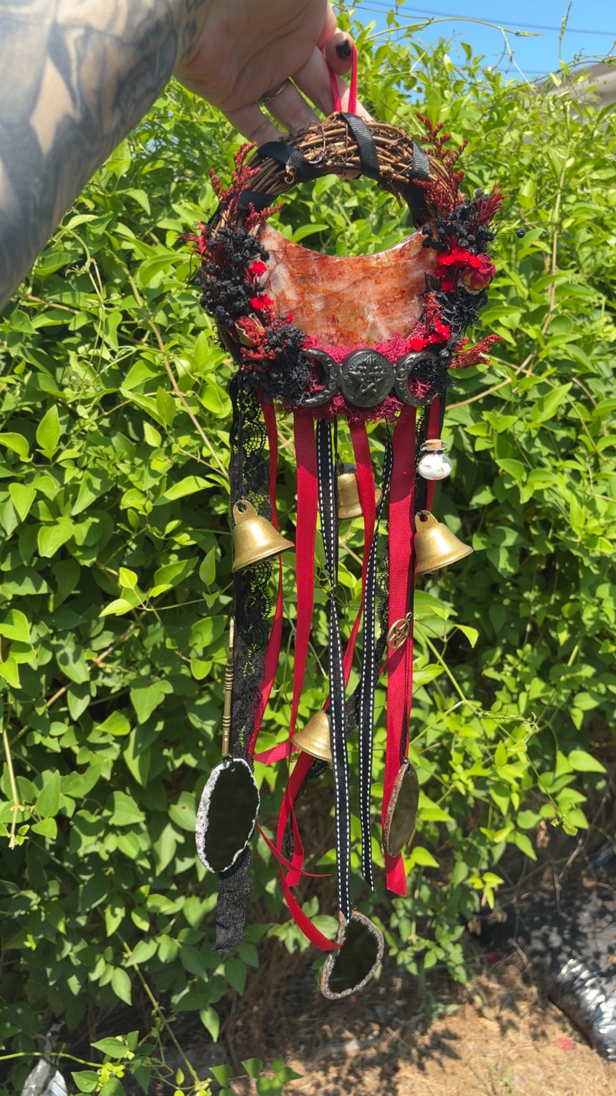 Crimson Veil Witch Bells