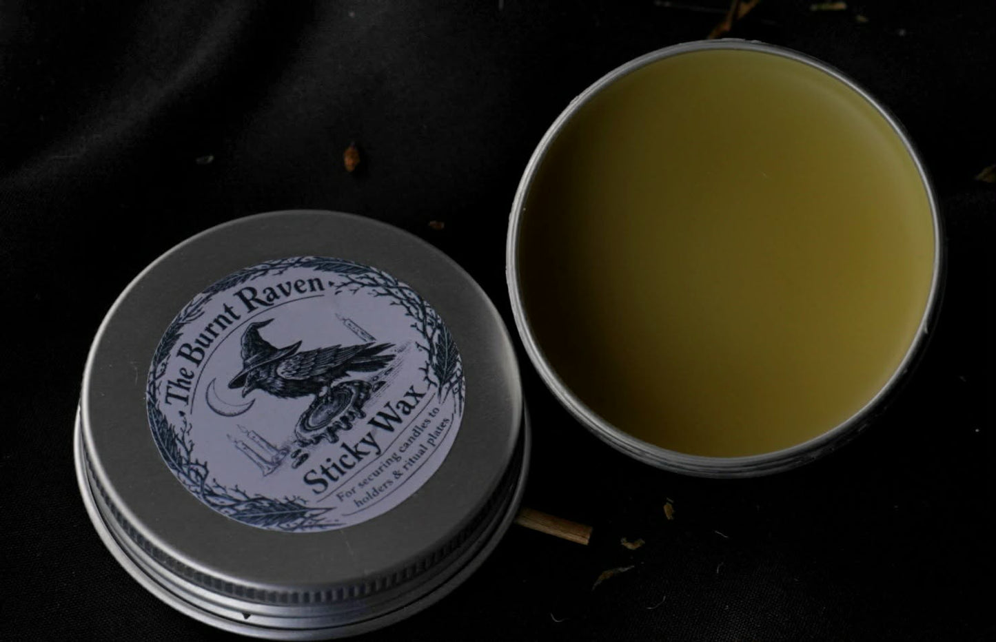 The Burnt Raven Sticky Wax — Candle Anchoring Wax (Natural, Chemical-Free)
