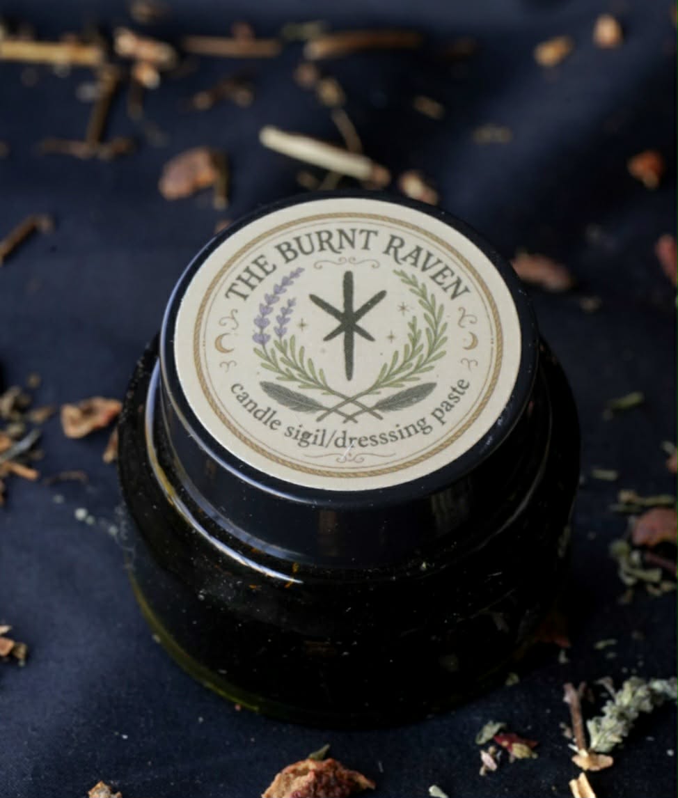 The Burnt Ravens candle sigil and dressing paste