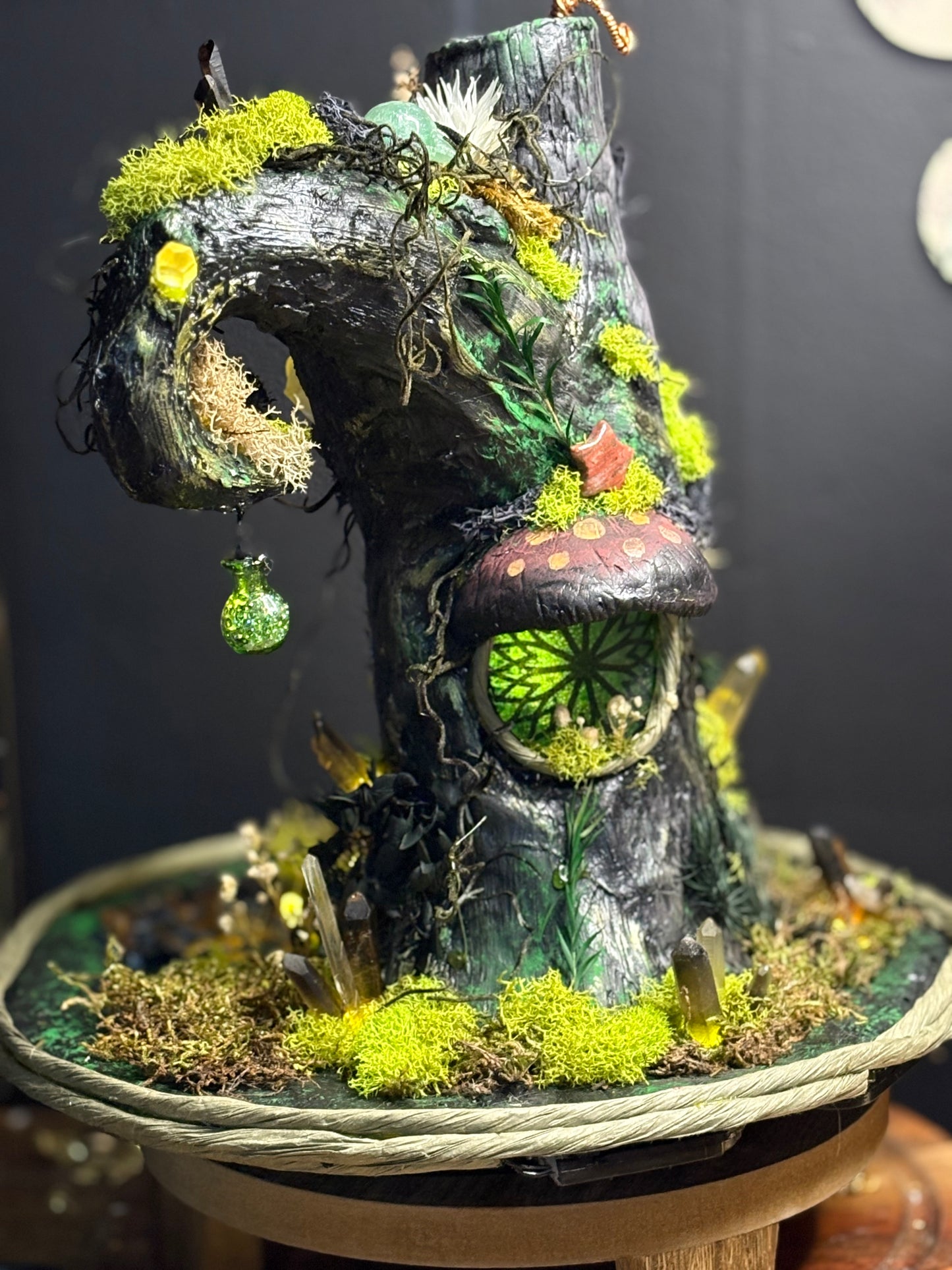 Unique light up cone incense burning witches hat