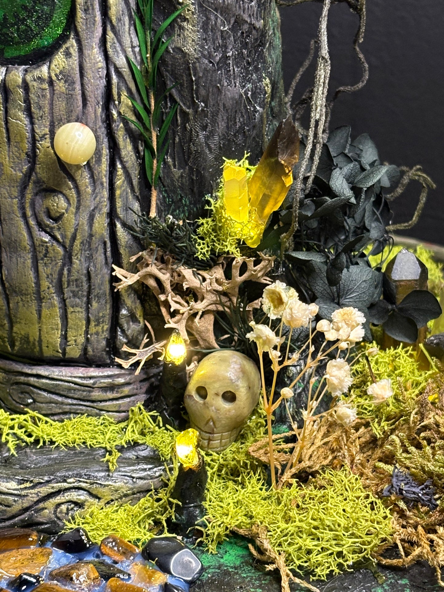 Unique light up cone incense burning witches hat